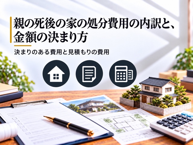親の死後の家の処分費用の内訳と、金額の決まり方