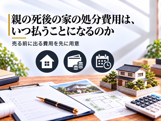 親の死後の家の処分費用は、いつ払うことになるのか