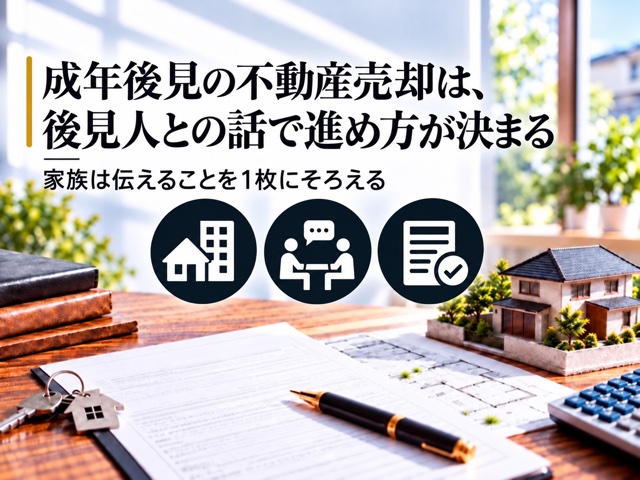 成年後見の不動産売却は、後見人との話で進め方が決まる