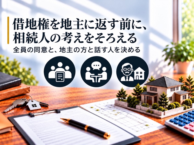 借地権を地主に返す前に、相続人の考えをそろえる